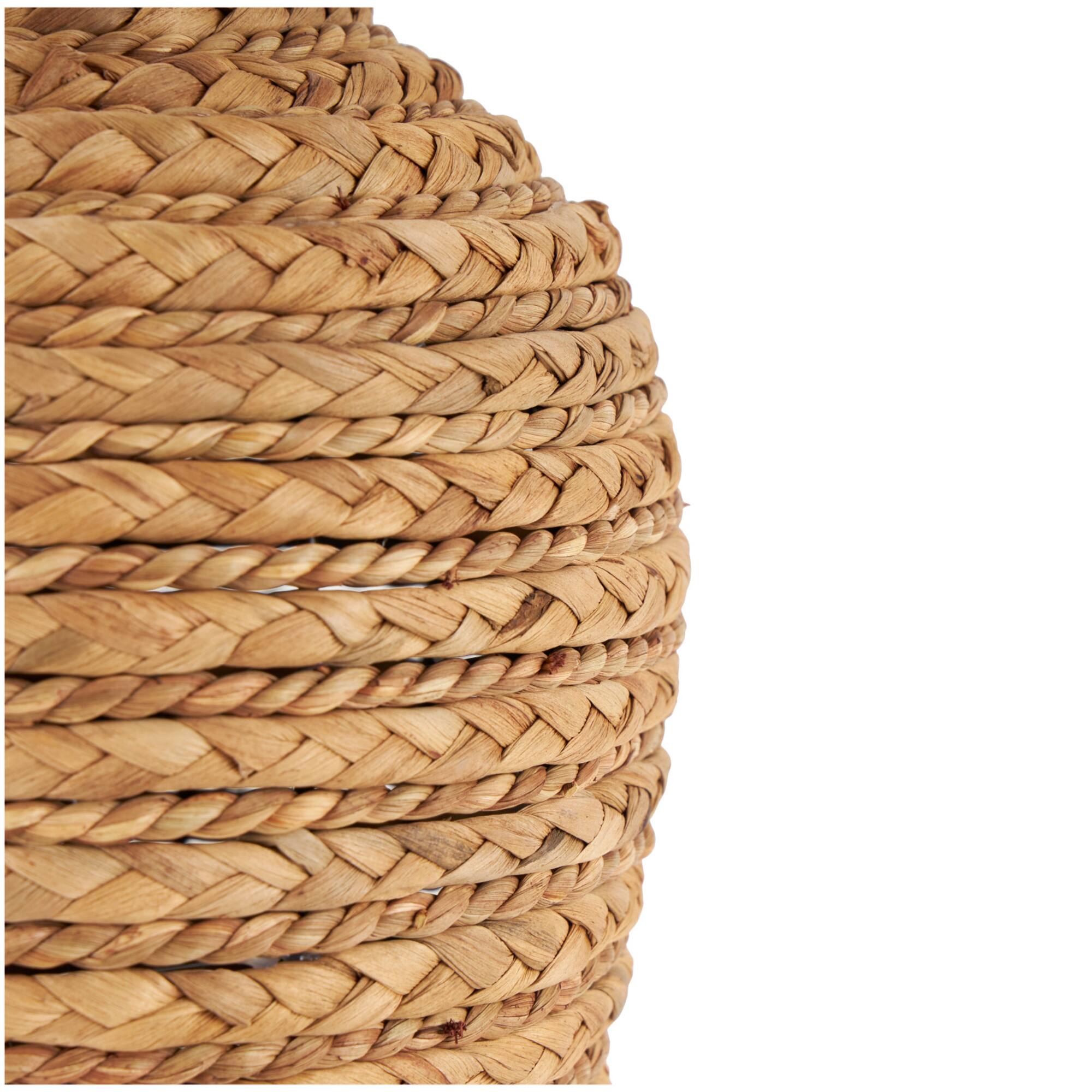 13" Brown Seagrass Handmade Braided Vase